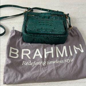 Brahmin Green Crossbody Bag